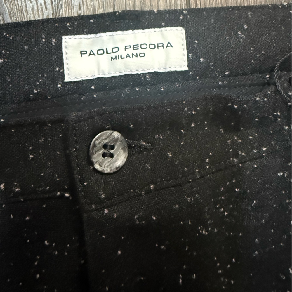 Paolo Pecora Milano Speckled Trousers Boys 14 Designer Italian Pants NWT - Picture 3 of 6